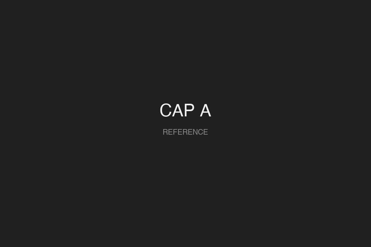 Cap — line reference