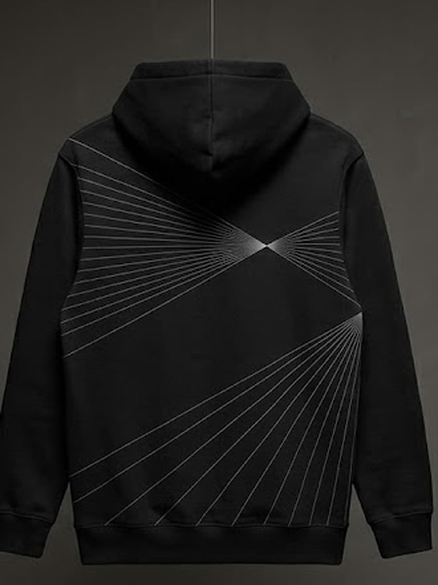 Hoodie Design A — Black — back