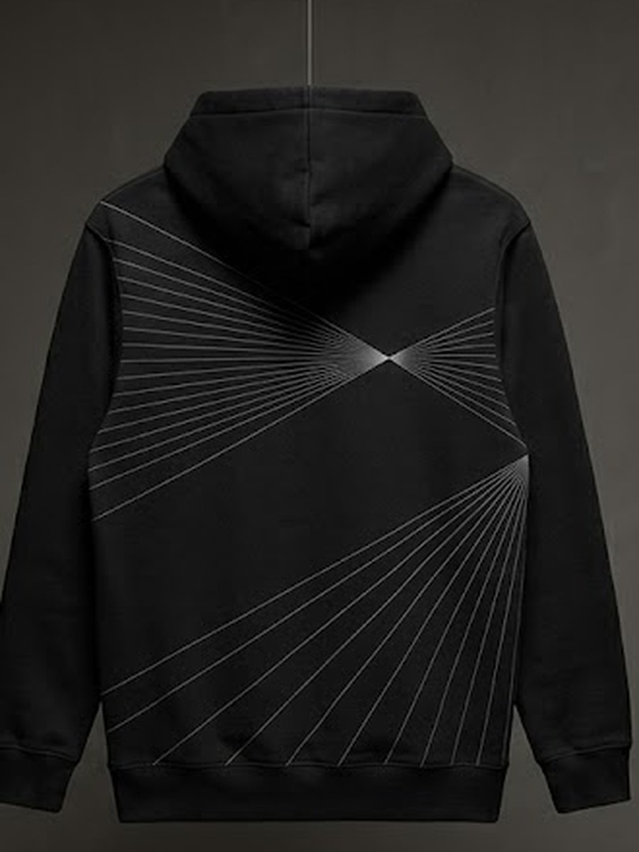 Hoodie Design A — Black — back